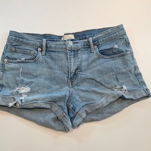 Distressed Jean Shorts